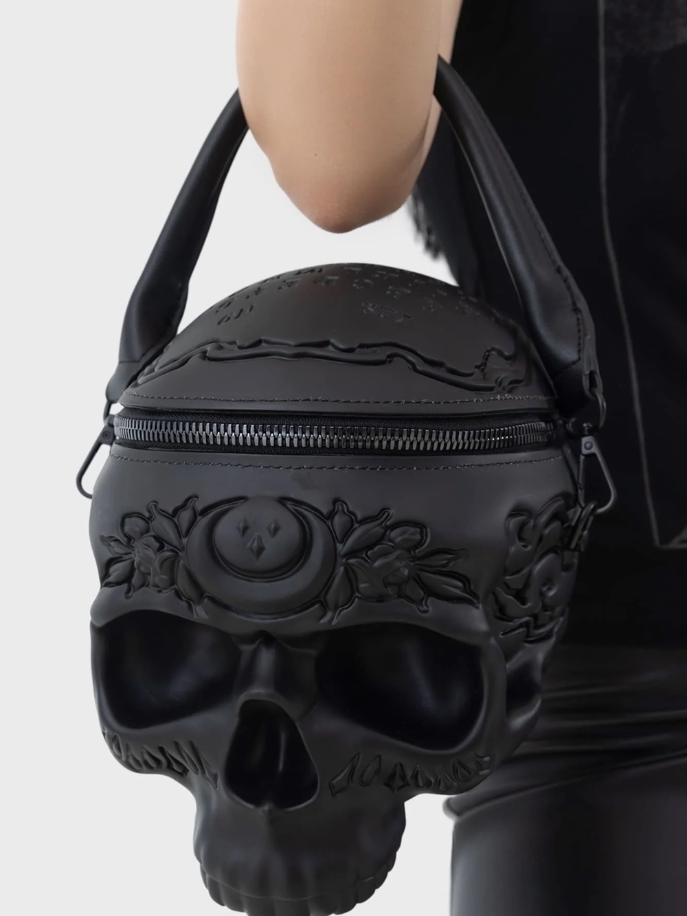 Killstar Black Skull Crossbody Bag with Pentagram Charm - Picture 2 of 6